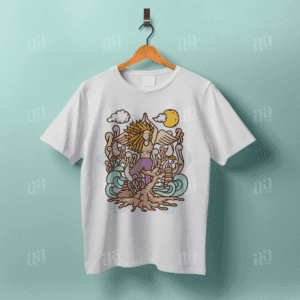 Angel Yoga Cartoon Illustration (T-shirt Design)