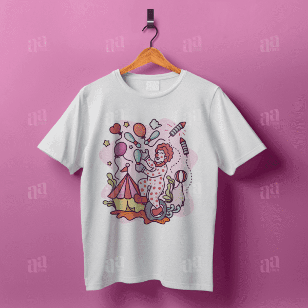 Fun Clown Cartoon Illustration, circus vector illustration.