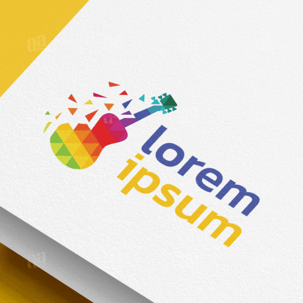 Modern Guitar Logo Template, art logo template.
