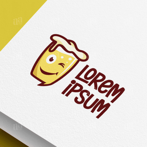 Youthful Happy Beer Logo Template, brewery logo template.