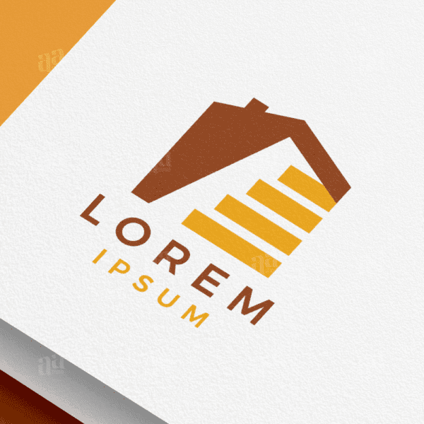 Modern Home Stair Logo Template, real estate logo template.