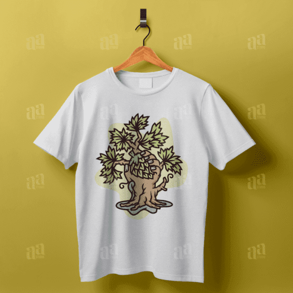 Fun Hoop Tree Illustration, brewery vector illustration.
