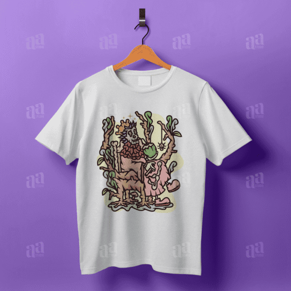 Fun King Cartoon Illustration, skull vector illustration.