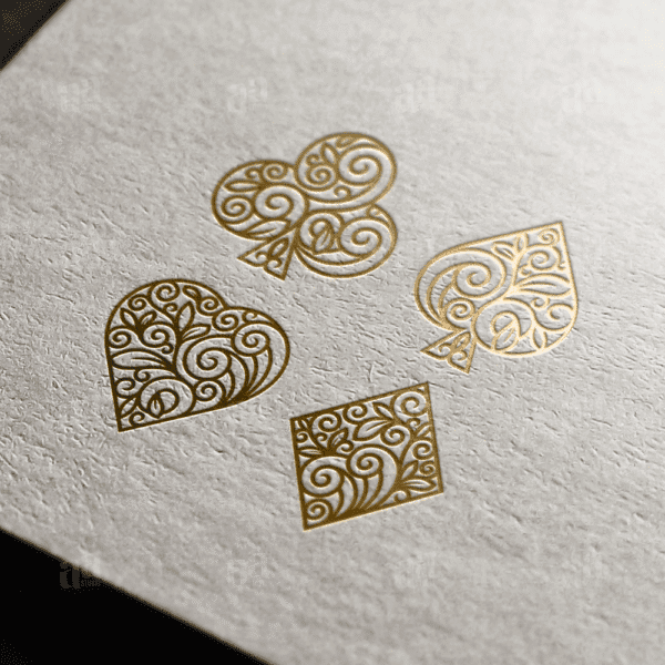 Elegant and Luxury Decorative Cards Illustration, gameboard vector icon set.