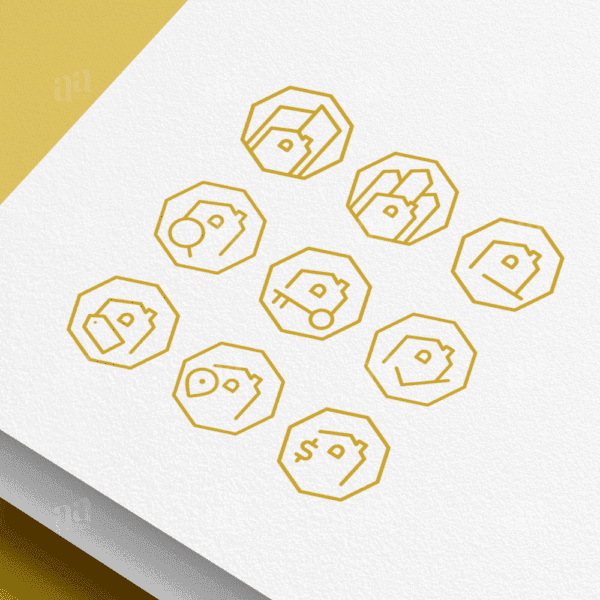 Elegant and LLuxury Real Estate Icon Collection, house vector icon set.