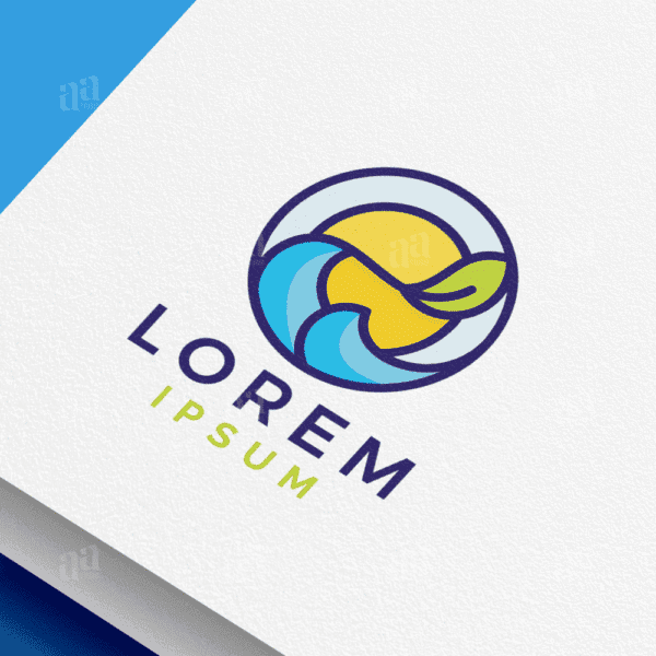 Modern Natural Water Logo Template, nature logo template.