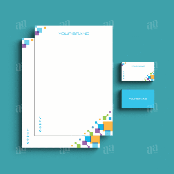 Simple Modern Digital Stationery Template, vector stationery design.