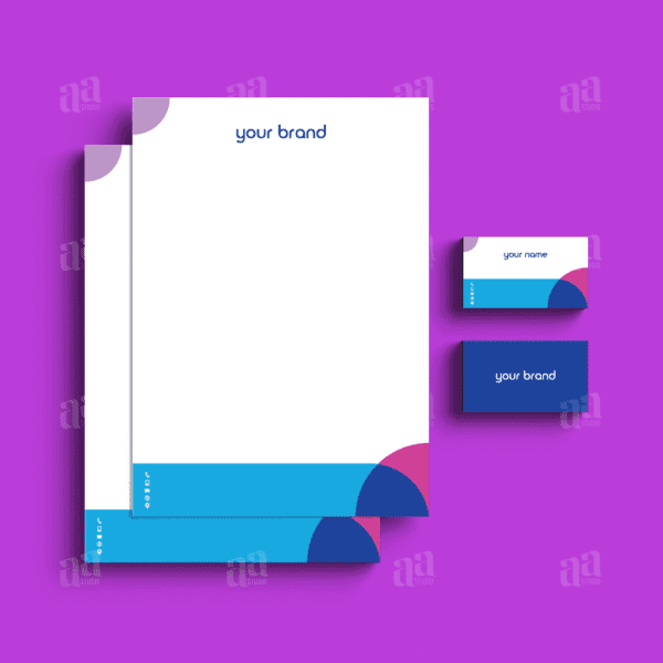 Simple Modern Multimedia Stationery Template, vector stationery design.