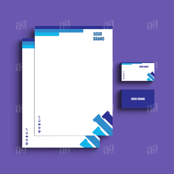 Simple Modern Plumber Stationery Template, vector stationery design.