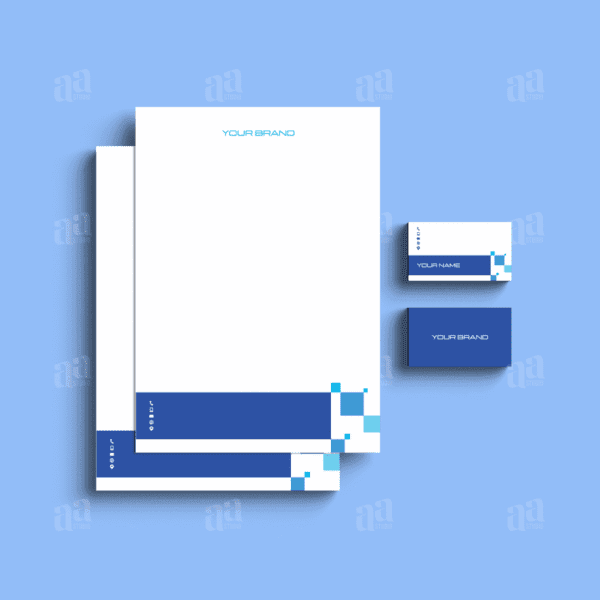 Simple Modern Technology Stationery Template, vector stationery design.