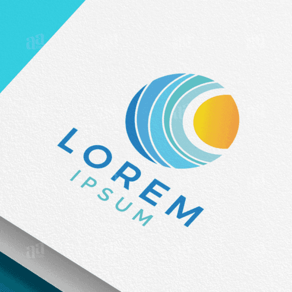 Modern Natural Wave Logo Template, nature logo template.
