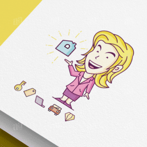 Women Sales Cartoon Illustration