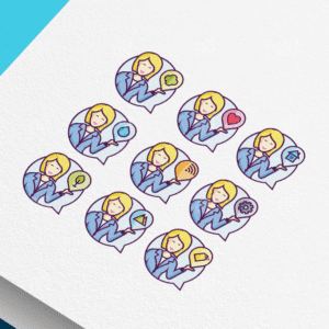 Women Secretary Icon Collection