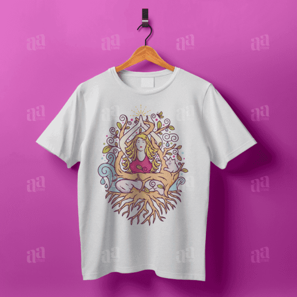 Colorful Women women doing Yoga Illustration, human vector illustration.