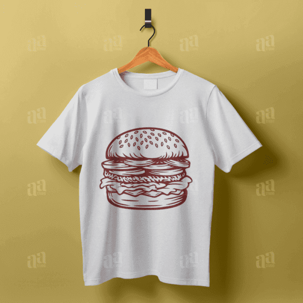 Hand drawn Burger Illustration, food vector illustration.