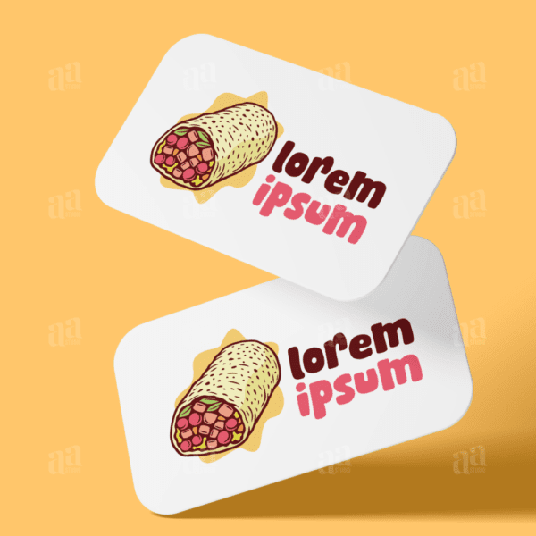 Modern Burrito Logo Template, food logo template.