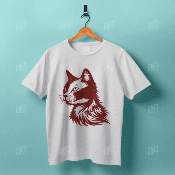 Hand drawn Cat Illustration, animal vector illustration.