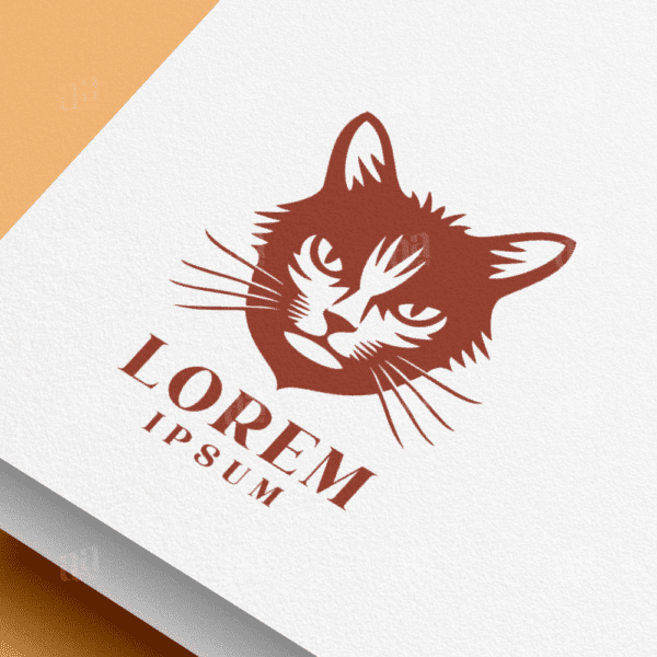 Modern Cat Logo Template, animal logo template.
