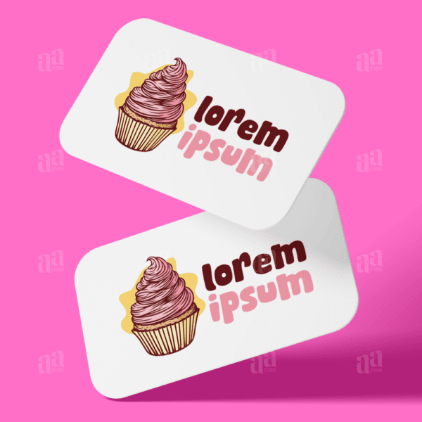 Modern Cupcake Logo Template, dessert logo template.