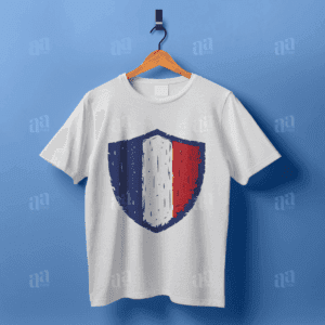 France Flag Shield Illustration