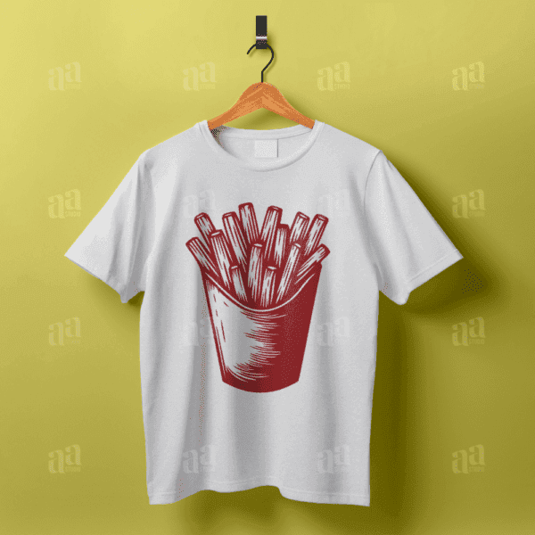 Hand drawn French Fries Illustration, food vector illustration.