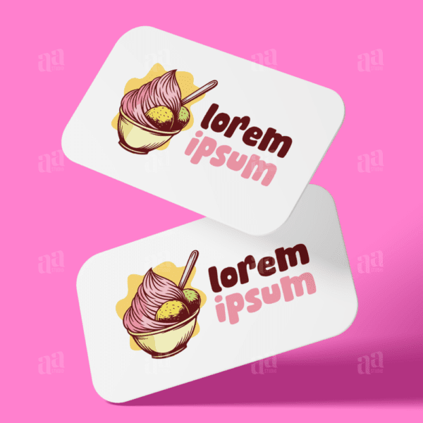 Modern Gelato Logo Template, dessert logo template.