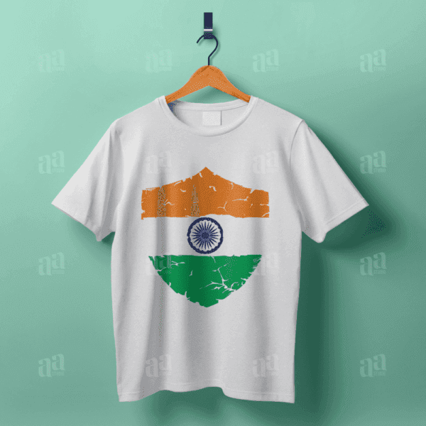 Modern Colorful Hand Drawn India Flag Shield Illustration, vector illustration.