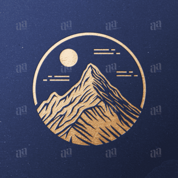 Elegant and Luxury Mountain Illustration, vector illustration.