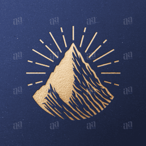 Elegant and Luxury Mountain Illustration, vector illustration.