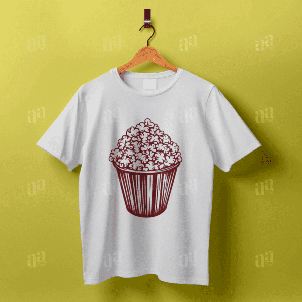 Vintage hand drawn Popcorn Illustration, food vector illustration.