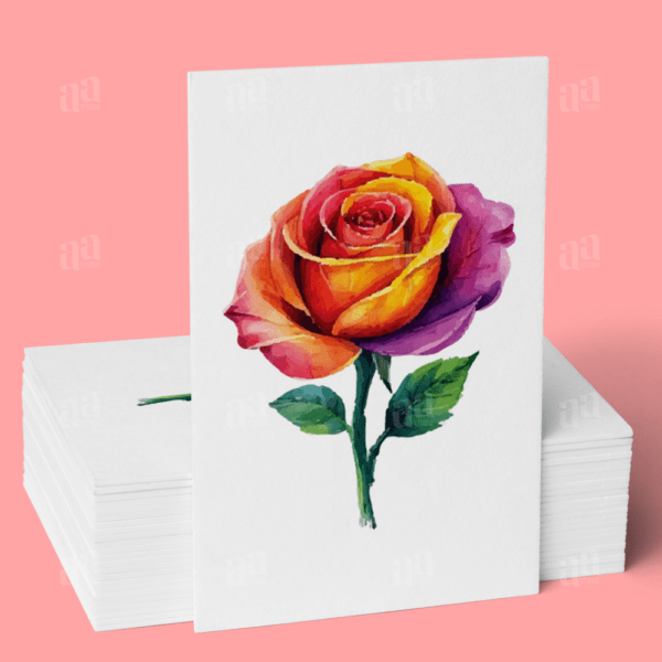 Modern colorful Rose Watercolor Illustration, flower vector illustration.