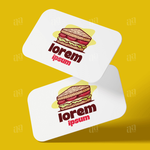 Modern Sandwich Logo Template, food logo template.