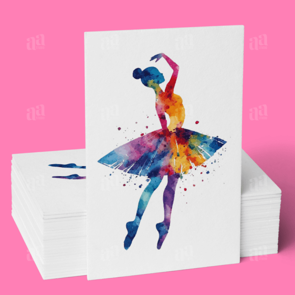 Modern Colorful Watercolor Ballet Illustration, human vector illustration.