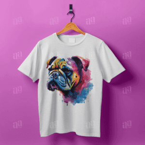 Watercolor Bulldog Illustration