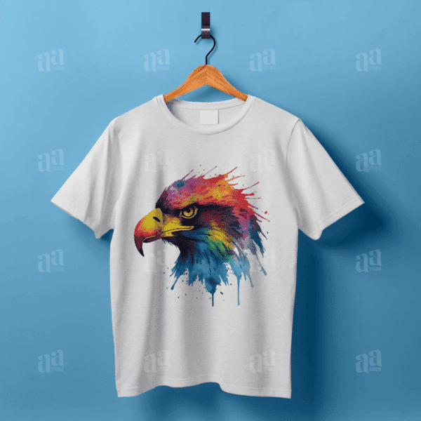 Modern Colorful Watercolor Eagle Head Illustration, animal vector illustration.