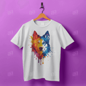 Watercolor Husky Illustration