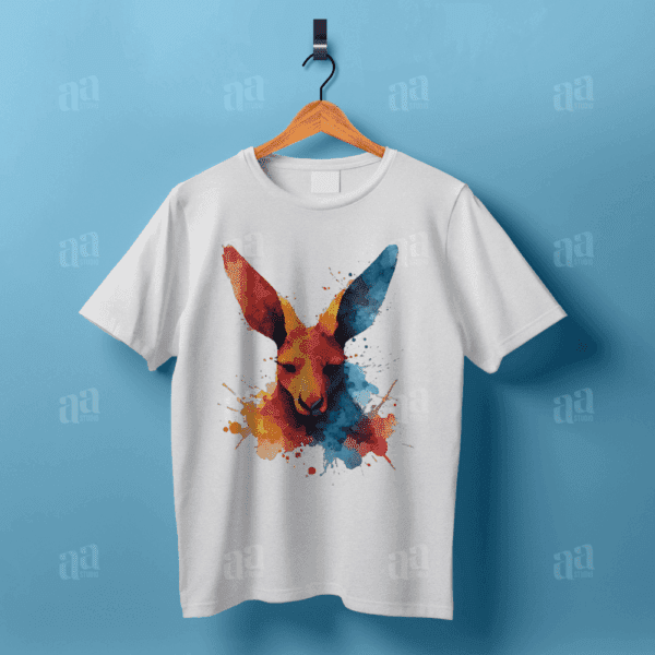 Modern Colorful Watercolor Kangaroo Illustration, animal vector illustration.