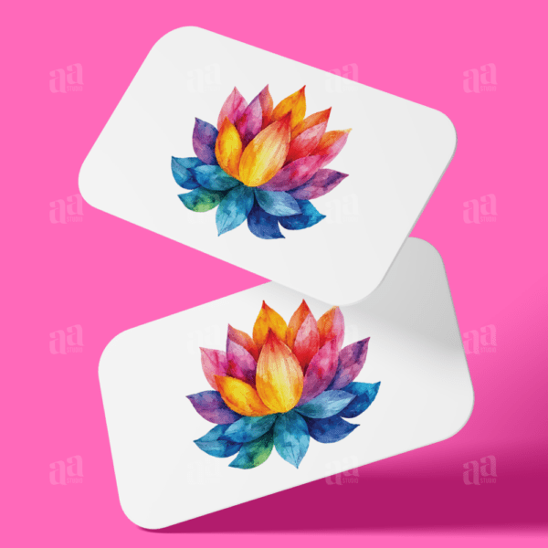 Modern Colorful Watercolor Lotus Illustration, nature vector illustration.
