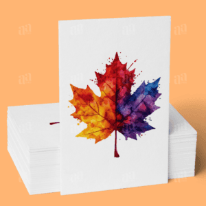 Watercolor Maple Leaf Illustration