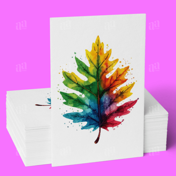 Modern Colorful Watercolor Oak Leaf Illustration, nature vector illustration.