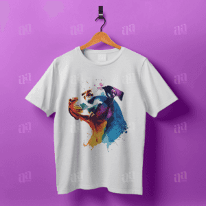 Watercolor Pitbull Illustration