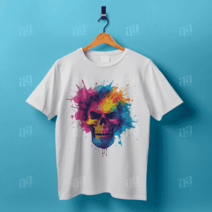 Watercolor Skull Illustration