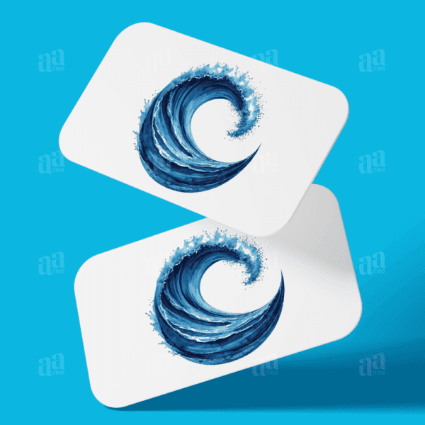 Modern Watercolor Wave Illustration, nature vector illustration.