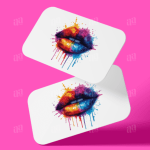 Watercolor Woman Lips Illustration