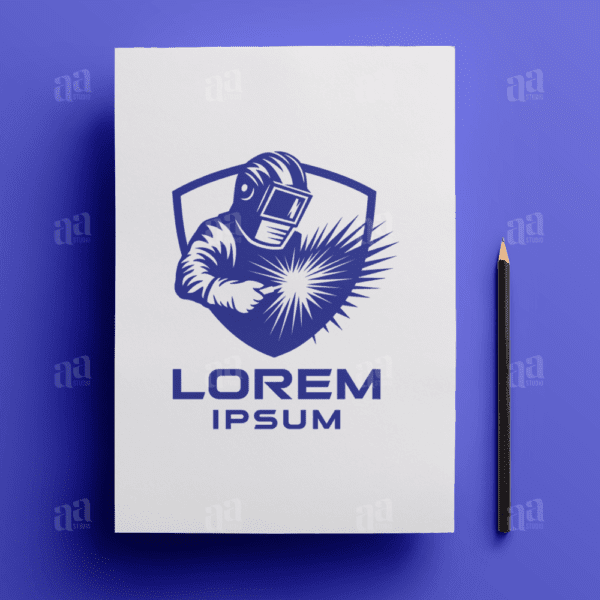 Modern Welder Logo Template, construction logo template.