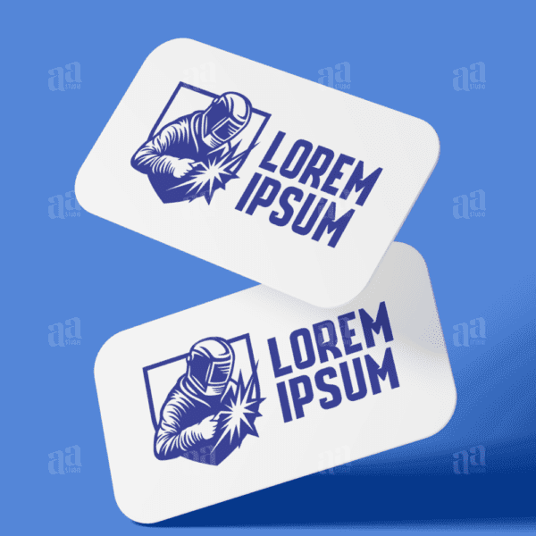 Modern Welding Man Logo Template, construction logo template.