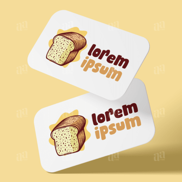 Modern White Bread Logo Template, food logo template.