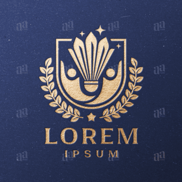 Elegant and Luxury Badminton Community Logo Template, sport logo template.