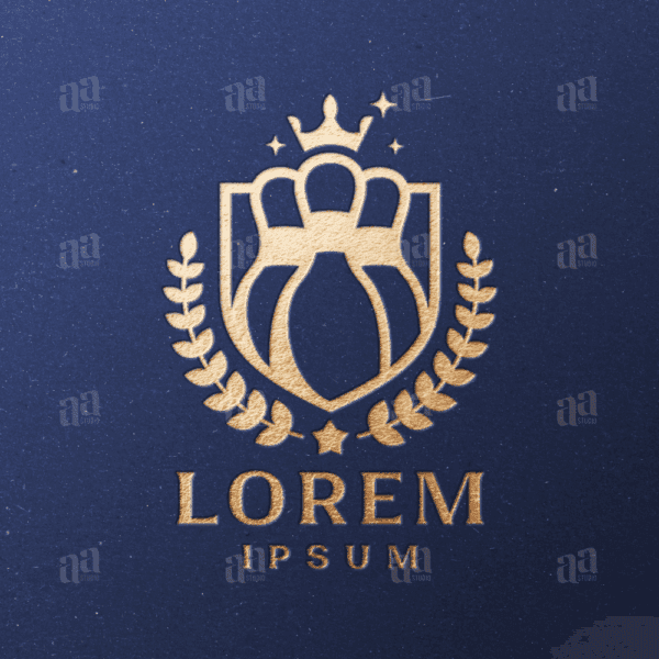 Elegant and Luxury Bowling Logo Template, sport logo template.