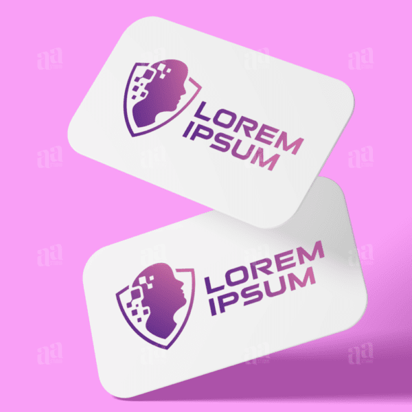 Modern Digital Man Logo Template, multimedia logo template.